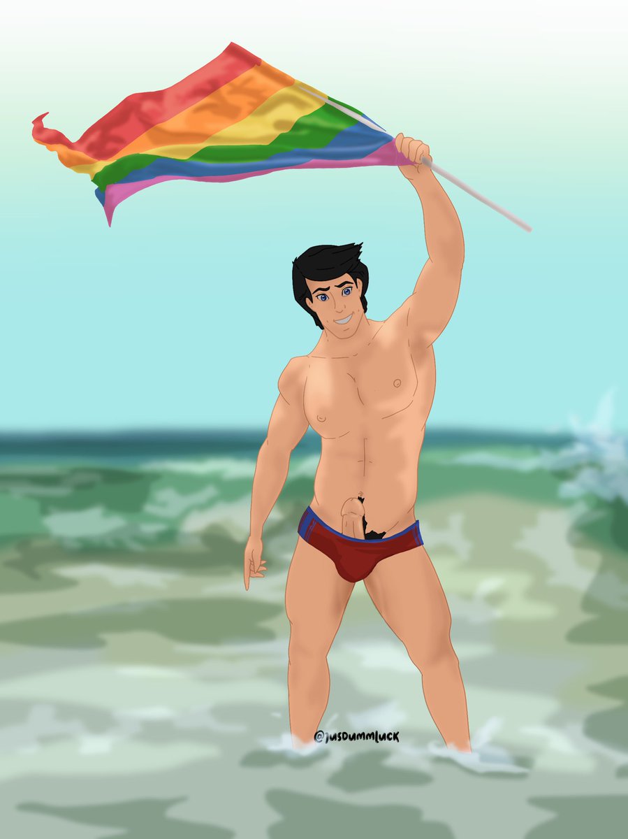 JustDumLuck's tweet photo. #PrideMonth 

#gay #gaycartoon #gayanime #lgbtqia #lgbtq #lgbt #disney #gaydisney #nsfw #nsfwart #nsfwtw #r18 #cock #balls #speedo #speedobulge #princeeric #eric #thelittlemermaid https://t.co/3IPPrDabUn