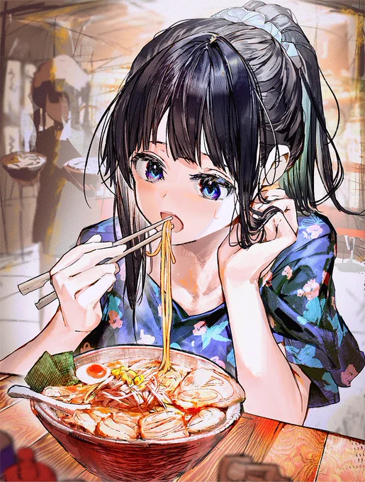 千反田えるとラーメン屋きた 
