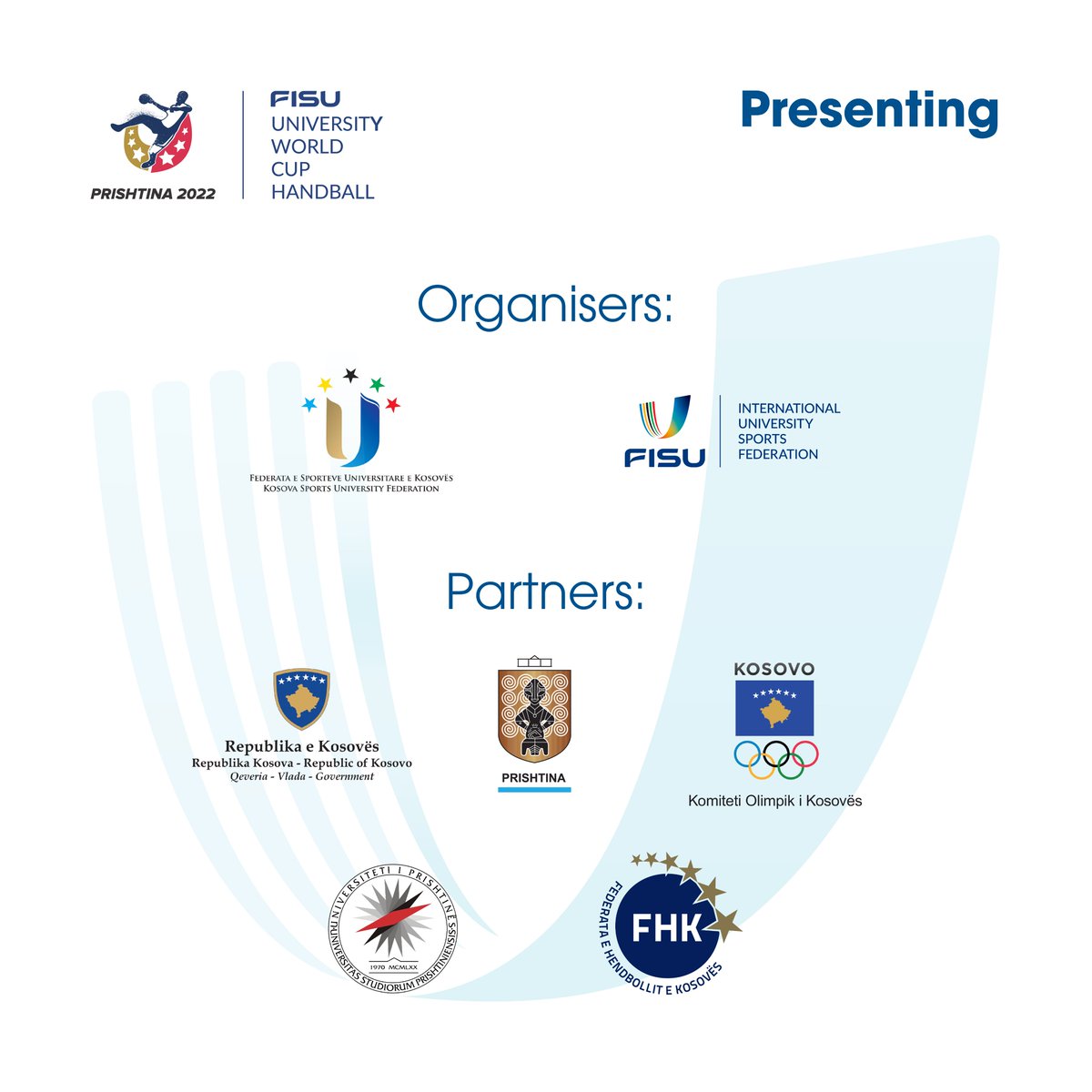 FisuHandballCup's tweet photo. A great event is complemented by loyal partners.
We express our deep gratitude to them, without whom the organization of this event would have been impossible.

#fisuhandball #prishtina2022 https://t.co/VJk4ey1eVx