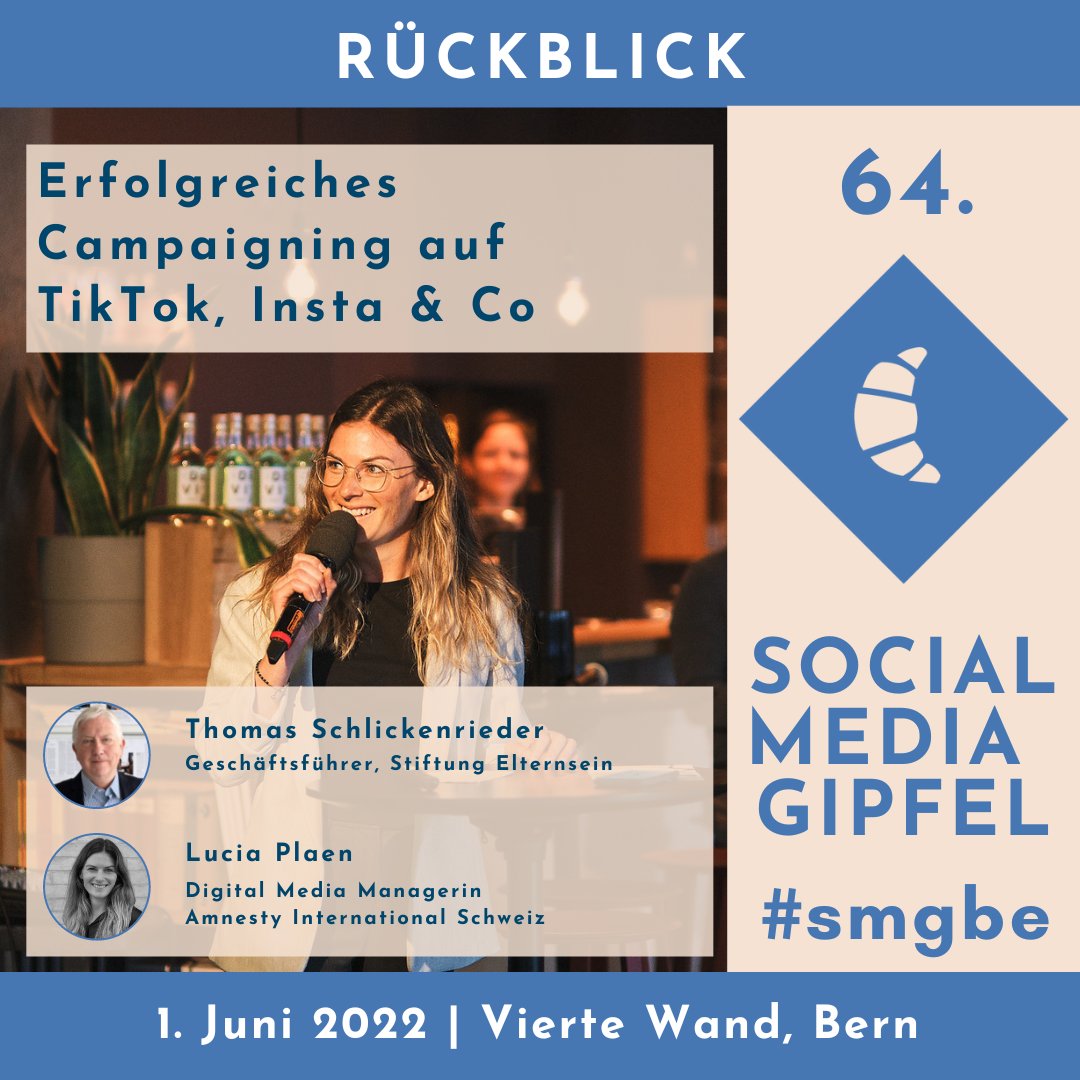Der 64. #SMGBE von heute hat spannende Einblicke in die Führung von Sensibilisierungs- und Informationskampagnen ermöglicht. Herzlichen Dank an Lucia Plaen von @Amnesty_International und Thomas Schlickenrieder der #StiftungElternsein!
zum Rückblick 👉 bit.ly/3x3DDR5