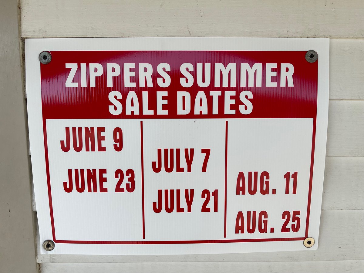 Please note that the Zippers Thrift Shop is operating under reduced hours this summer - only twice a month in June, July, &amp; August.