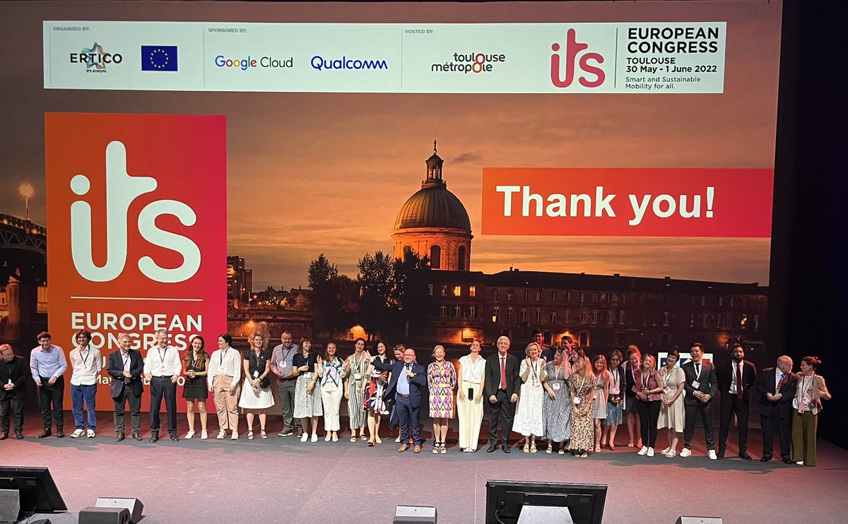 ITS_Congresses's tweet photo. “We talk about connecting the dots, but who are the people behind the scenes connecting the dots?”

@ERTICO_CEO expresses special thanks to the harworking teams of @ERTICO, @MCIBrussels and @TlseMetropole for delivering a successful #ITSToulouse2022 https://t.co/dVwSrYYalf