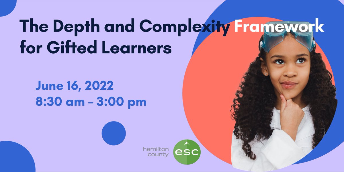 MuellerHolly's tweet photo. Want a professional learning experience around adding Depth & Complexity to your teaching? Join me at @HamiltonCoESC if you are in the Cincinnati/KY/Dayton area! Register now at https://t.co/daJ0Fhpnov #GiftedPD #SummerPD https://t.co/VMHS2E8w7b