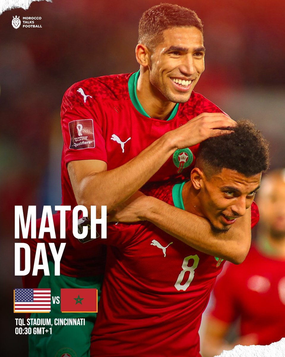 OFFICIALMTF2K18's tweet photo. MATCH DAY 🇺🇲🇲🇦
🎮 Friendly game
🆚 USA
🕔 00:30AM (MOROCCO TIME)
🏟 TQL STADIUM CINCINNATI,OHIO, USA
#DimaMaghrib #AtlasLions #TeamMorocco #MORUSA https://t.co/wWhwhu0O0j