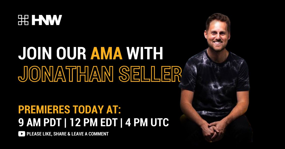 Show your support! Join Our AMA Today with Jonathan Seller

Learn more about the HNW ecosystem, meet some of the faces behind the team, and hear about exciting new developments! 

Join Live ➡️ youtu.be/mg_4NQidHgg

Please like, comment, and share during the Live Premiere.