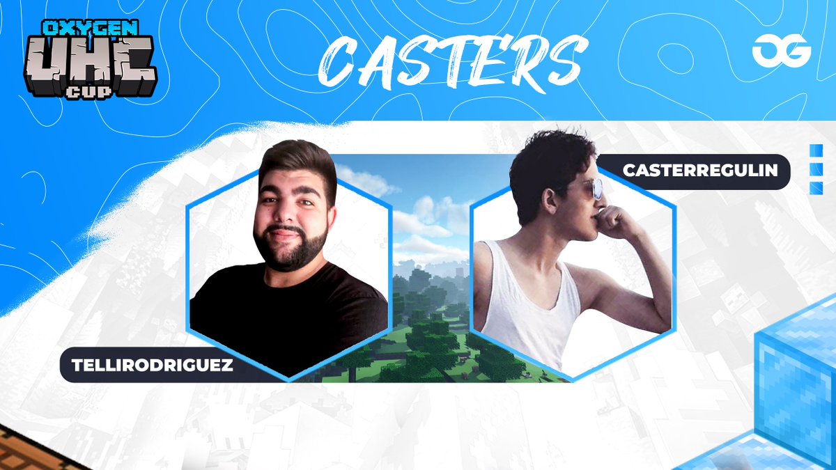 GamingOxygen's tweet image. Hoy solo queremos deciros que se viene el mayor "crossover" de la historia:

🔊 @TelliRodriguez
🔊 @CasterRegulin

¡Un caster de FIFA y otro de LoL poniéndole voz a la #OxygenUHCCup de #Minecraft, nada puede salir mal! 💙

#HungryForSuccess