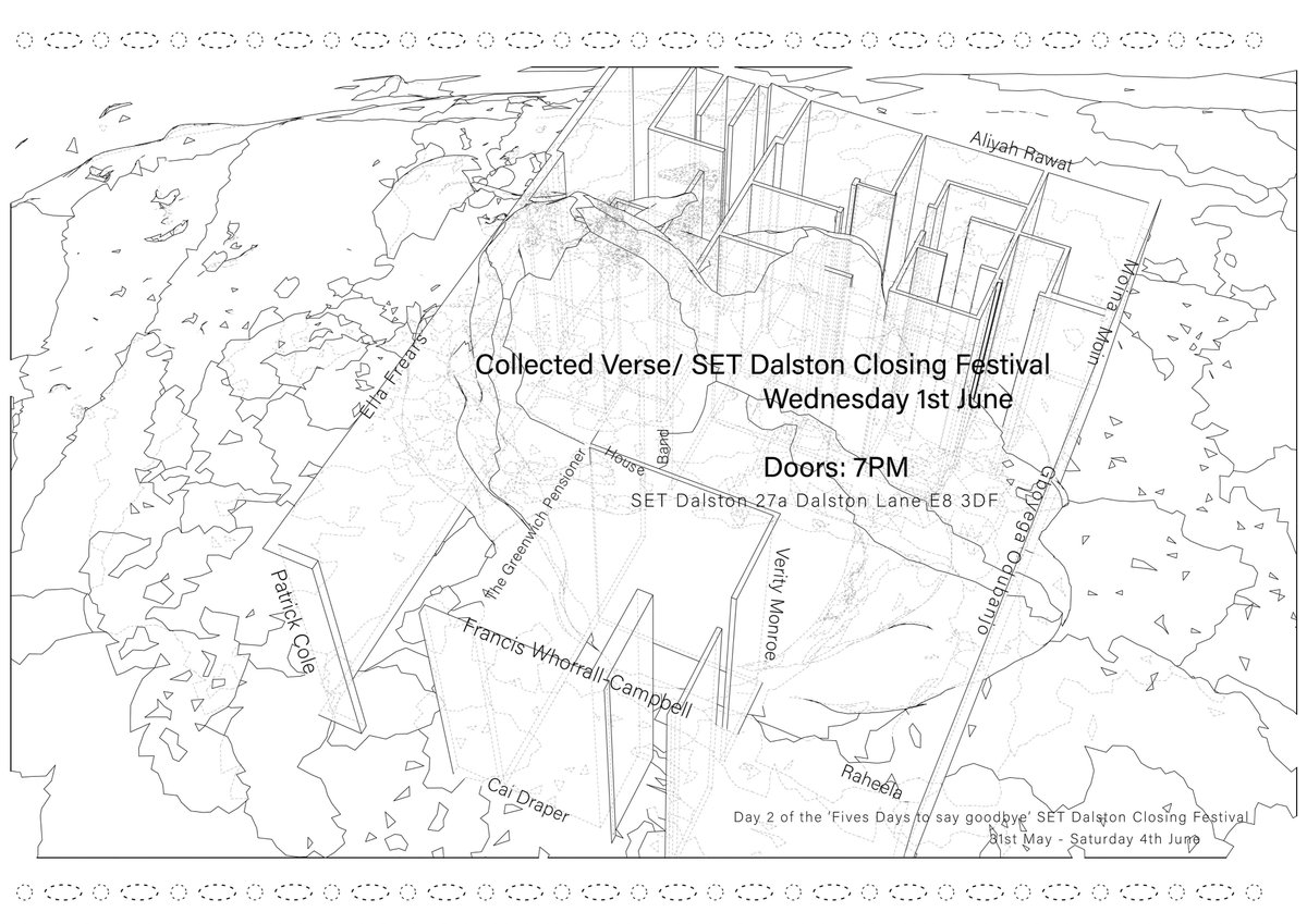 SET (@set_set_set_set) on Twitter photo FREE TONIGHT COLLECTED VERSE <a href="/set_set_set_set/">SET</a> DALSTON;Performances 8pm-9.30 Music -12pm <a href="/OdubanjoGboyega/">Gboyega Odubanjo</a> Harry Bix's The Greenwich Pensioners <a href="/EllaFrears/">Ella Frears</a> Cai Draper Aliyah Rawat Raheela Patrick Cole, DJs VeryT&Moina Moin <a href="/TheWhiteReview/">The White Review</a> @poetrysociety <a href="/Poetry_London/">Poetry London</a> <a href="/poetryschool/">Poetry School</a> FREE TONIGHT COLLECTED VERSE <a href="/set_set_set_set/">SET</a> DALSTON;Performances 8pm-9.30 Music -12pm <a href="/OdubanjoGboyega/">Gboyega Odubanjo</a> Harry Bix's The Greenwich Pensioners <a href="/EllaFrears/">Ella Frears</a> Cai Draper Aliyah Rawat Raheela Patrick Cole, DJs VeryT&Moina Moin <a href="/TheWhiteReview/">The White Review</a> @poetrysociety <a href="/Poetry_London/">Poetry London</a> <a href="/poetryschool/">Poetry School</a>
