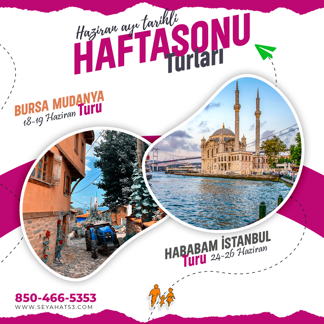 seyahat53's tweet photo. YAKLAŞAN HAFTASONU TURLARIMIZ 😍

📍İznik Bursa Mudanya Turu
📍Hababam İstanbul Turu

☎️: 0(850) 466 53 53

🖥: https://t.co/95fXTCLNEj https://t.co/W6C9T5jaEK