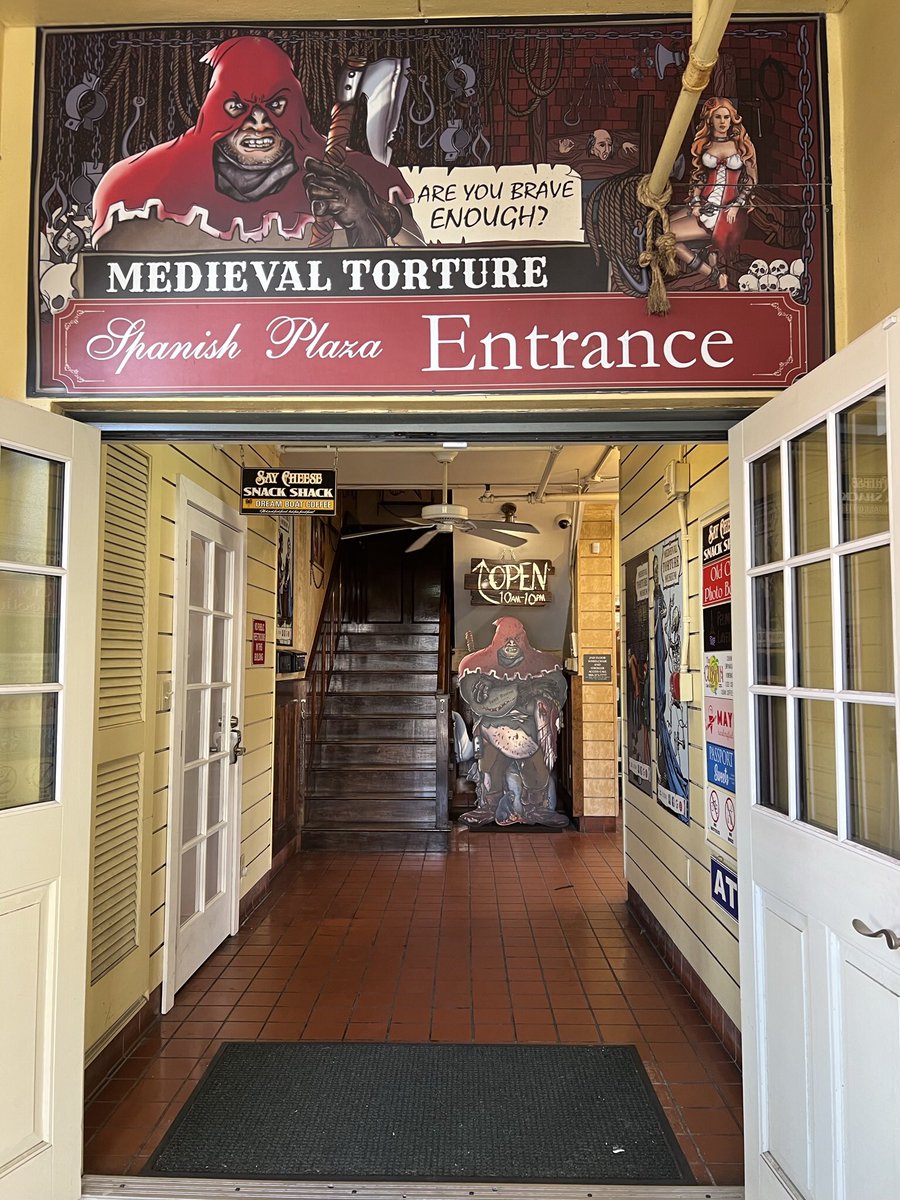 GlitterNGloom41's tweet photo. Medieval torture museum. Oh boy this place was crazy! Shows you every torture &amp; execution device you can think of full of mannequins in them to show them. Learn real history &amp; story behind them.They recommend 18+ &amp; I get it. Very dark &amp; heavy, but fascinating &amp; unique. Loved it! https://t.co/W7OfVkj0wg