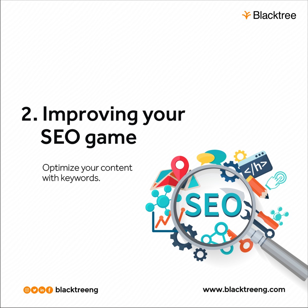 BlackTreeNG's tweet photo. Have you stopped to think about why your website doesn’t get a lot of traffic? It could be for a whole lot of reasons.
Here are 7 things you can try to improve traffic to your website today.
#blacktree #delemomodu #ambode #kwankwaso #Blacktreecreative #Website https://t.co/Mu51H795eL