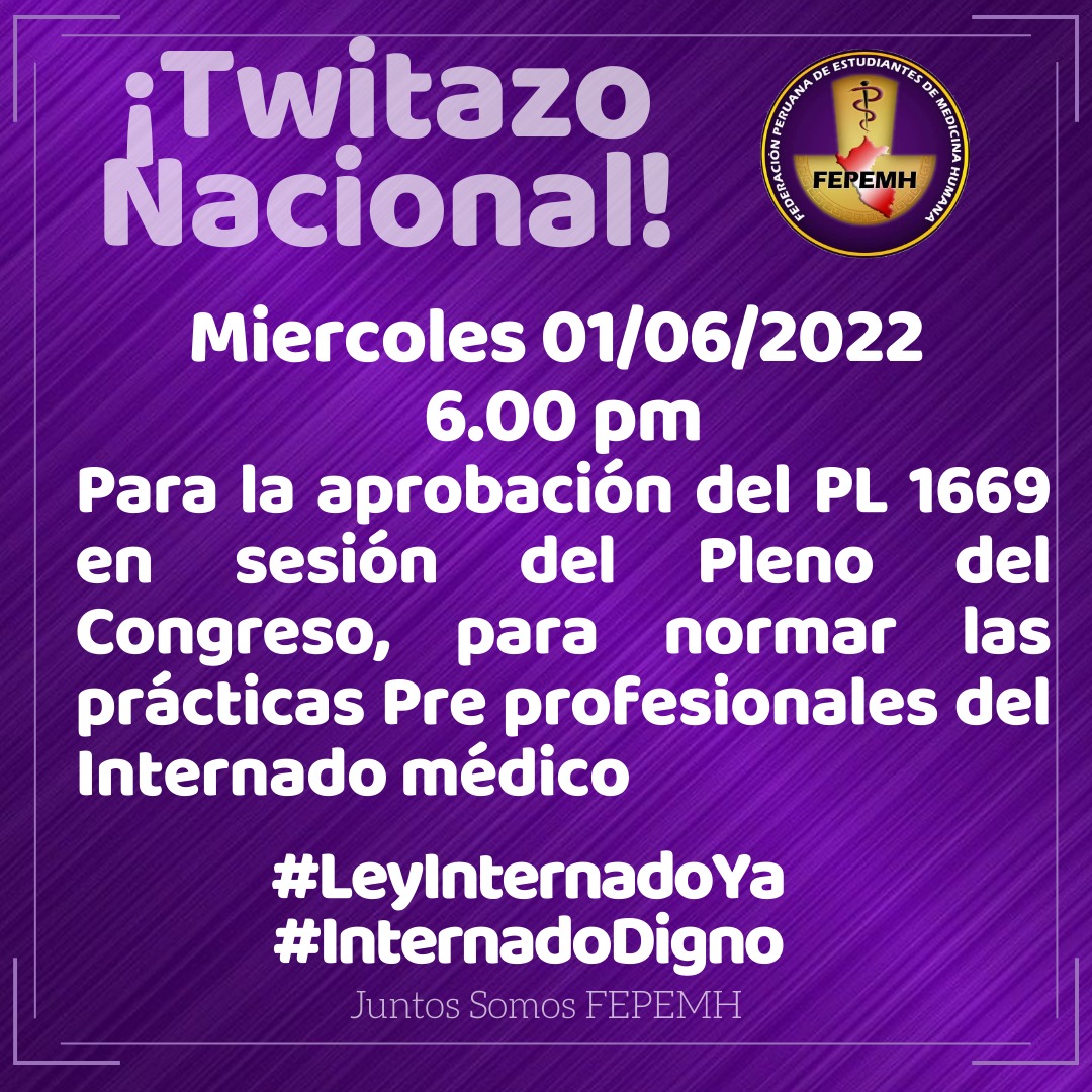 FEPEMH_'s tweet photo. #TuitazoNacional
Difundan y participan hoy a las 6pm del tuitazo y hagamos tendencia con los #:
#AprobaciónPL1669
#InternadoDigno
Tuitazo entre la 6-8pm.
#JuntosSomosFEPEMH https://t.co/kSbWNonzTR