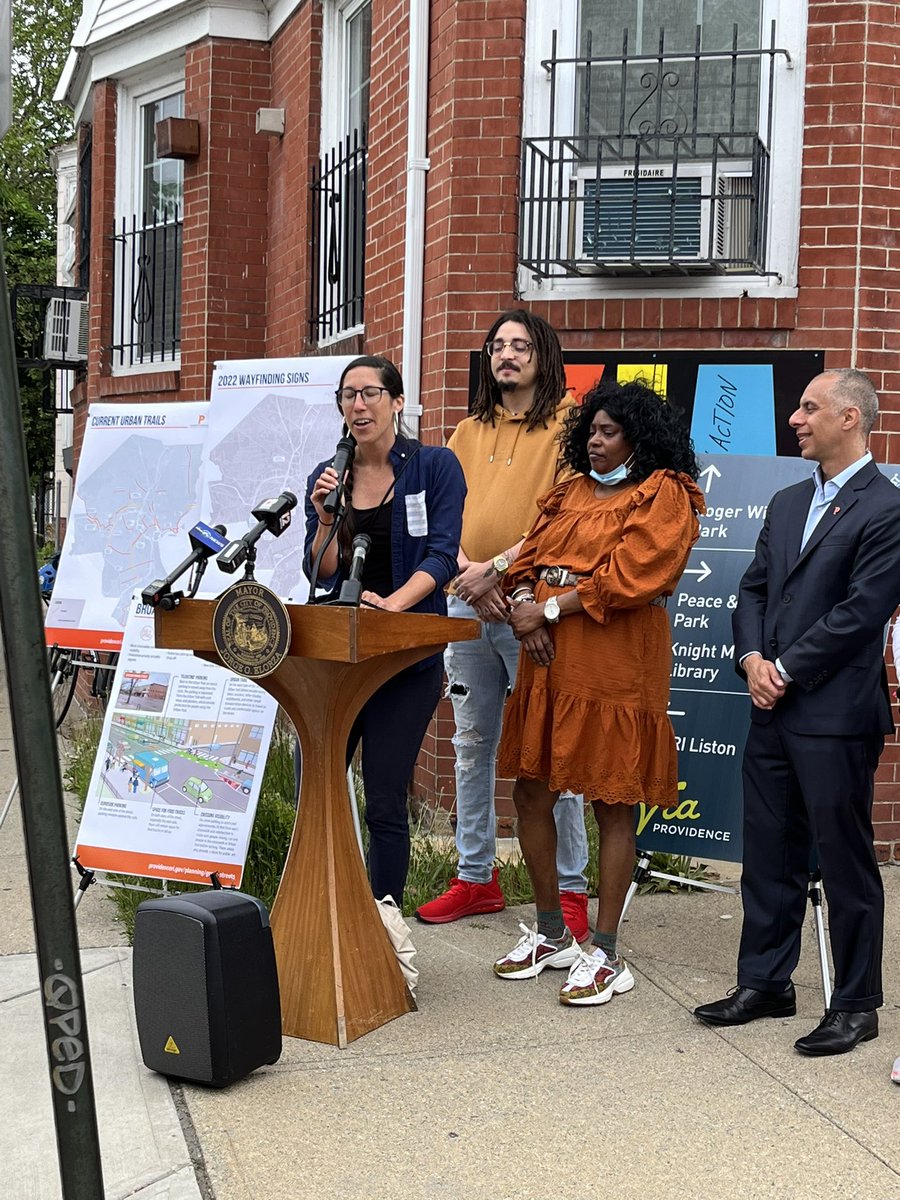 ProvPlanning's tweet photo. @PVDStreets Liza & Sid: "the project on Broad has been years in the making...we have talked to hundreds of people who live, work and travel here every day." “Taking care of Broad should unite all of us!” #LaBroa #GreatStreets #ViaPVD https://t.co/HSv9GTPtE9