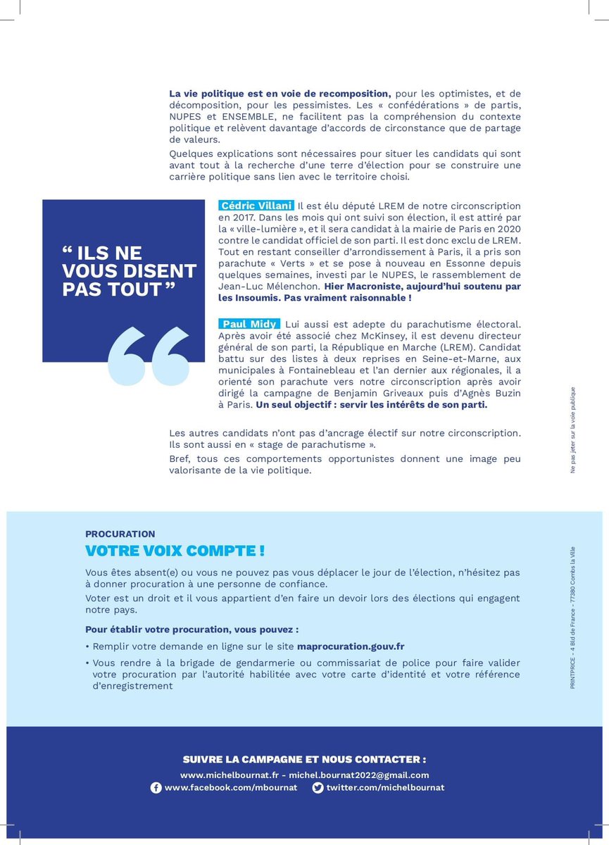 Dans la #circo9105, <a href="/michelbournat/">Michel Bournat</a>, maire de #GifSurYvette et premier vice-président du <a href="/CDEssonne/">Département de l'Essonne</a> est notre candidat ! ✅

« J’aime mon pays et je crois en l’action politique »