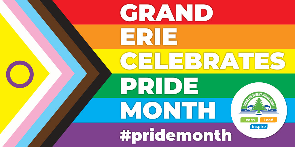 Happy Pride Month! You may notice a new flag flying from Grand Erie facilities this year. The intersex Pride flag includes a circle symbol to highlight unity free from gender stereotypes. #LearnLeadInspire #PrideMonth