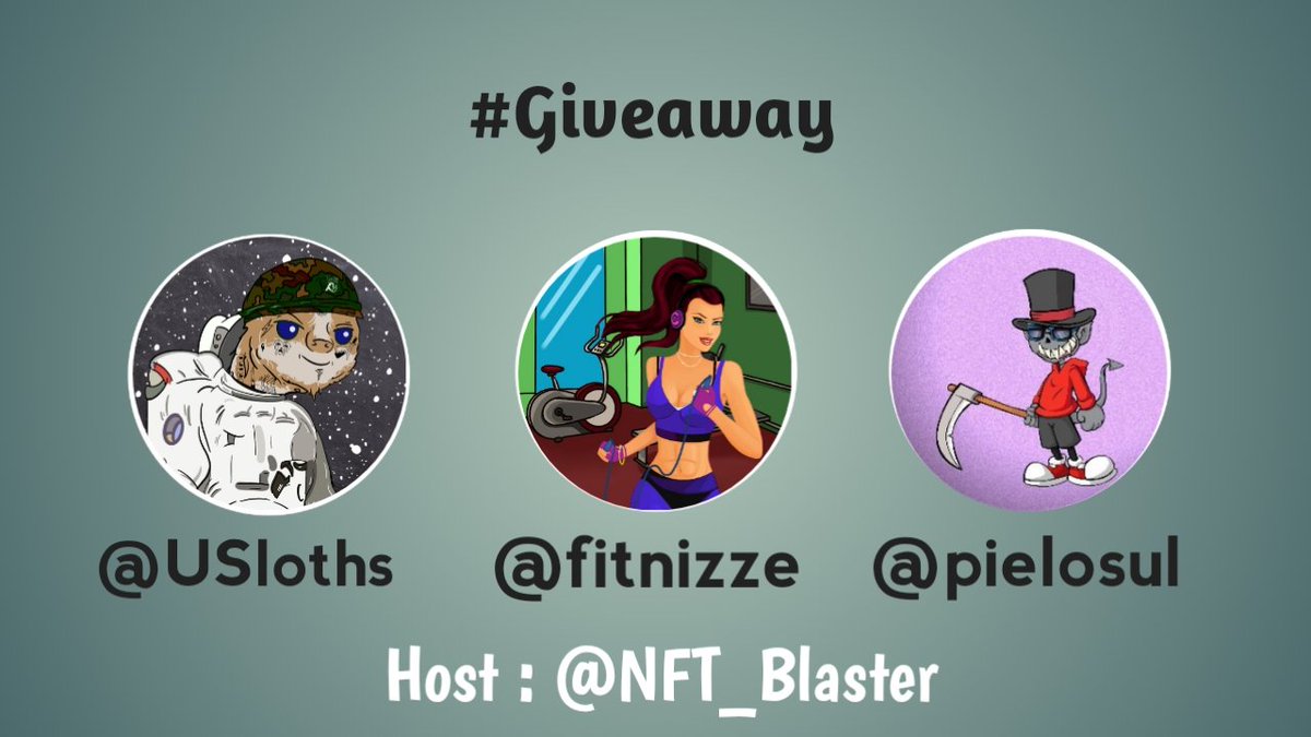 ShdowsSphere's tweet photo. 🔥#Giveaway🔥

🎁Prize : 0.3 eGLD, 3 NFT's, 50k lkmex,5x WL
🏅Winners : 10x

1⃣Like and Retweet
2⃣Tag some friends
3⃣Follow :
👤 @USloths
👤 @fitnizze
👤 @pielosul
🚀 @NFT_Blaster 

Time : 24 hours 
#Elrond #ElrondNetwork #ElrondNFT #NFT https://t.co/Ujj1u0Ej2k
