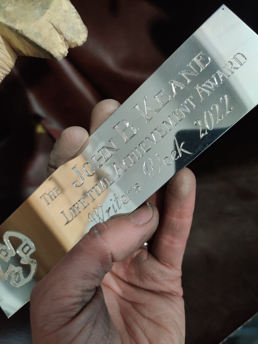 nellmoylan's tweet photo. Finishing up the John B Keane lifetime achievement award which will be presented tonight at Listowel Writers Week #lww2022 #writersweek #listowel https://t.co/JgBH0r2mYs