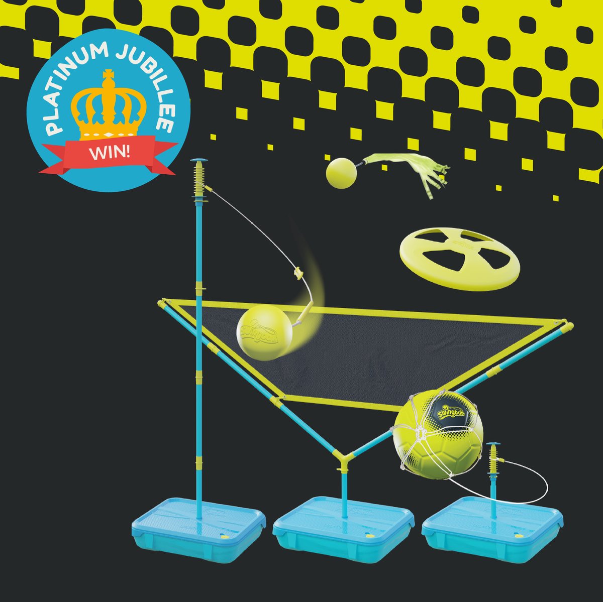 To celebrate the Jubilee weekend we wanted to do a little giveaway to win a Swingball 5 in 1 Multiplay👑

💂🏻‍♀️ Comment below what is the Queens favourite dog breed 🐶
💂🏻‍♀️ Like this post 
💂🏻‍♀️ Follow our account 

Retweet for an extra entry!

Competition closed Monday 6th June 5pm🍀