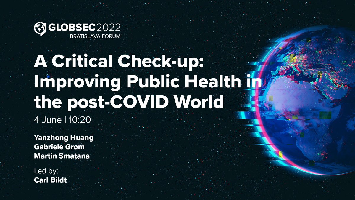 It’s time for a critical check on healthcare! Join me at #GLOBSEC2022 where I’ll be speaking about the role of innovation &amp; the right spending mix in making healthcare systems in Central &amp; Eastern European countries more resilient
ℹ️ forum2022.globsec.org
📽️ LIVEJune4 <a href="/GLOBSEC/">GLOBSEC</a>