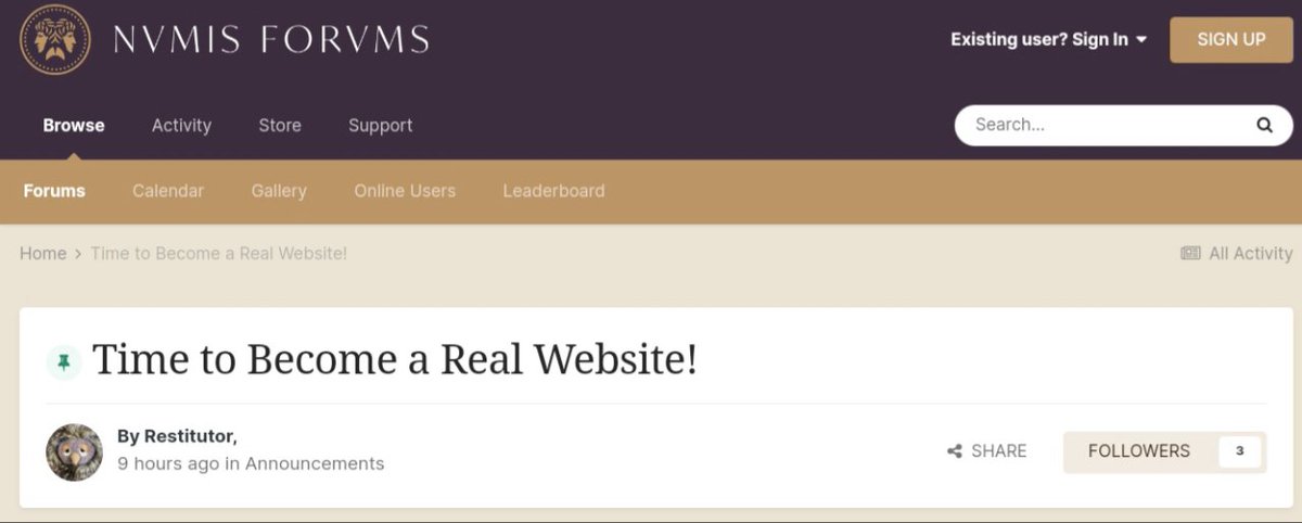 New ancient coin 'NVMIS FORVMS' is up &amp; running!
The #ancient #coin numismatics forum officially announced the discussion board platform 'Nvmis Forvms' is open &amp; accessible to all interested Coin Collectors from beginners to experts, worldwide. Forum link: numisforums.com