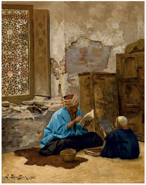 3ayn_3ala_art's tweet photo. The Lesson - Ludwig Deutsch
1901 https://t.co/d1CxnA6j3K