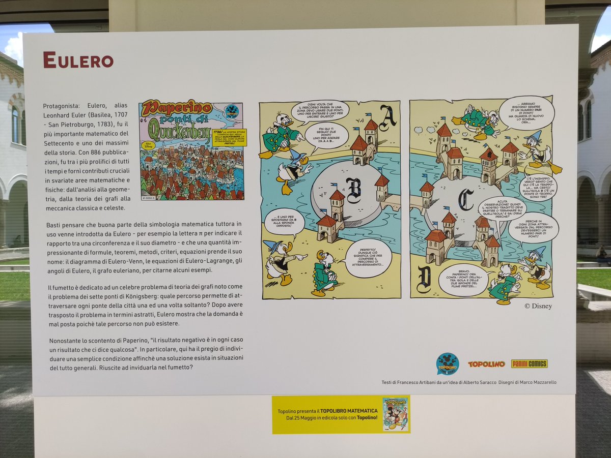 UnioneMatematic's tweet photo. Venerdì 3 e sabato 4 ultimi giorni per visitare Mumble! la mostra di #matematica a #Fumetti. 
📆Libero accesso dalle 9 alle 18
🗺 Università degli Studi di #Padova  – Polo Beato Pellegrino
@UniPadova @Becco_Giallo @ComicsScience #Archimede #comics #becomics https://t.co/xnCELZbzbV