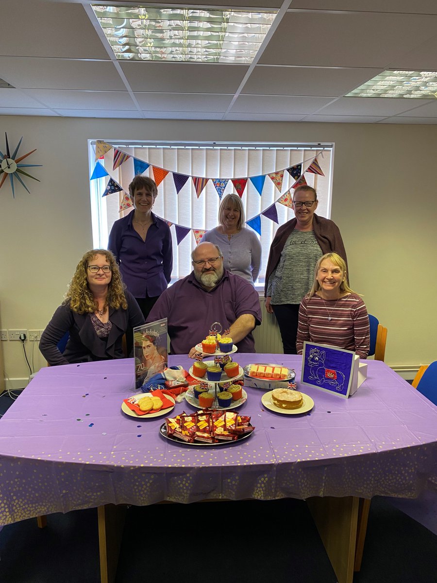 Across Ensors we've been enjoying cake and dressing in purple to mark the Queen's Platinum Jubilee and in support of The @WoodlandTrust
