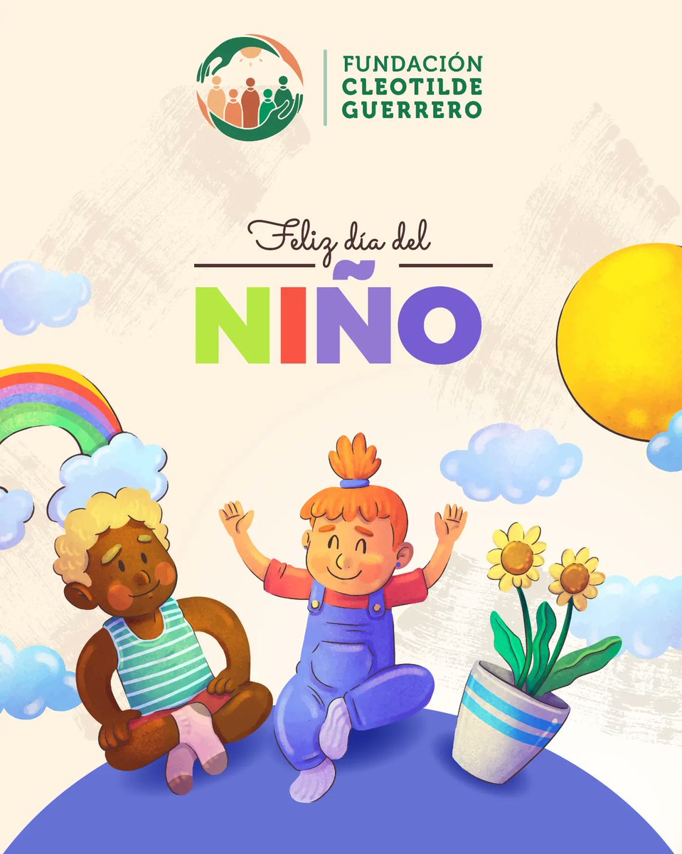 fcleoguerrero's tweet photo. Los mejores obsequios que podemos dar a los niños son raíces fuertes para que crezcan con bien y alas para que vuelen en dirección a sus sueños. ¡FELIZ DÍA DEL NIÑO! ✨🎊 
#ayúdanosaayudar #trinitariadepaz #DiaDelNino #agentedecambio https://t.co/uowwyAqdEx