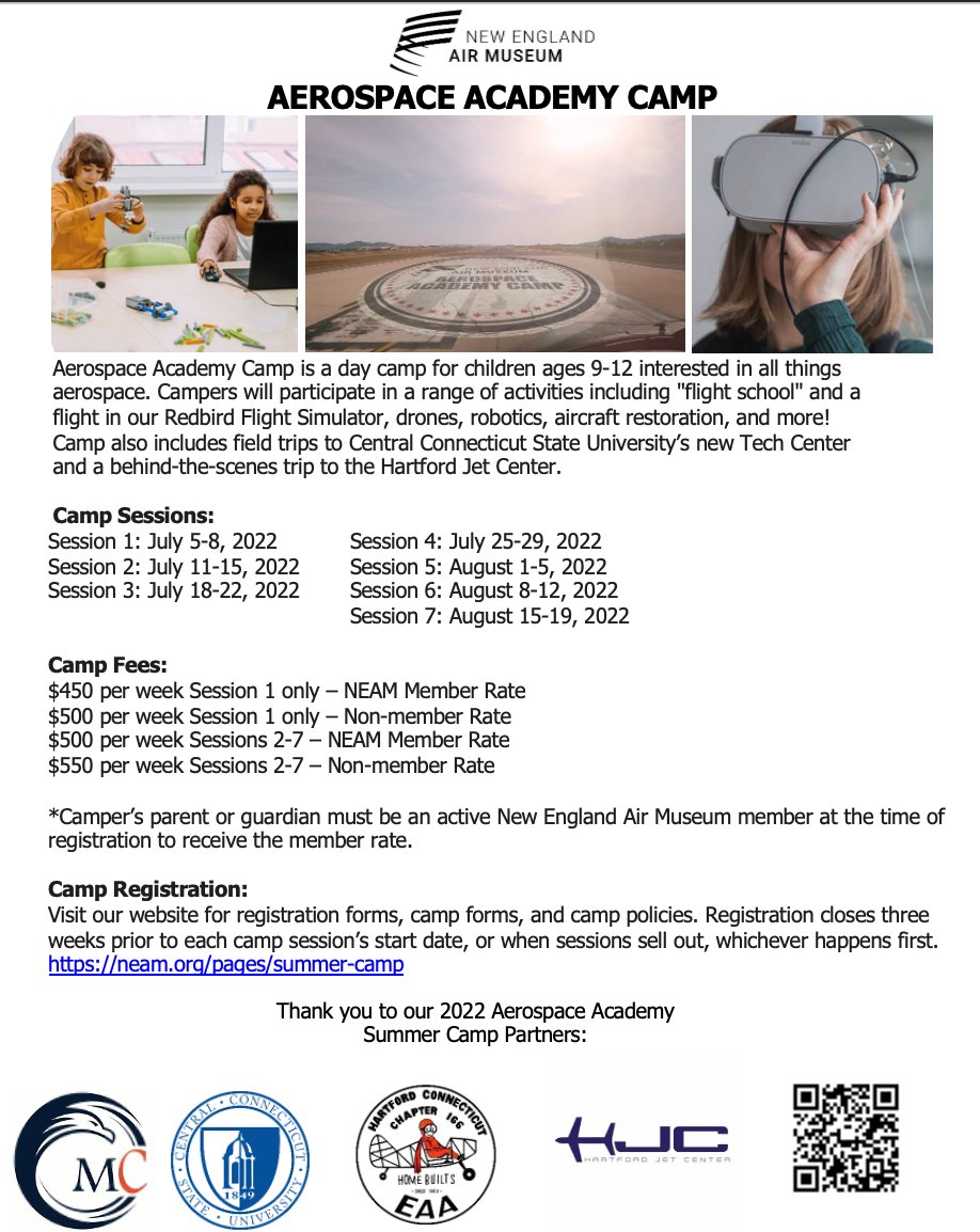 Join us at @NEAMuseum's Aerospace Academy Camp this summer for some fun with drones and robotics! #STEM