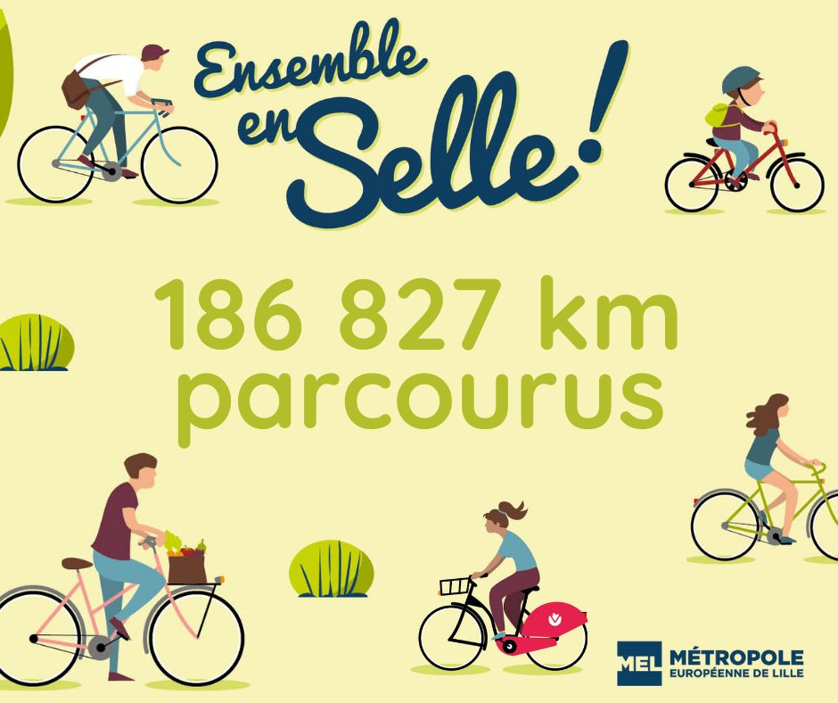 LaMadeleine_59's tweet photo. 🥈 Challenge @mai_velo : 2335 cyclistes ont roulé pour @LaMadeleine_59 ! 👏 La Ville se classe en 2ème position sur le podium des villes de - 30 000 habitants &amp; 9ème au classement national des collectivités avec 186 827 km parcourus en 1 mois 💪 Bravo à tous les participants ! 🚴‍♀️ https://t.co/B86L0rNdEU