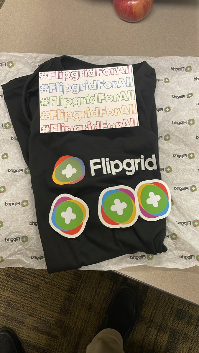 Hey @Flipgrid thanks for the swag! Ill wear this as I start showing our dual platform district more of the Microsoft tools we have but don’t use yet! We use flipgrid so it’ll be a nice segue! #edtech #edtechat #MIE #futureMIEExpert #dualplatformdistrict #flipgrid #flipgridforall
