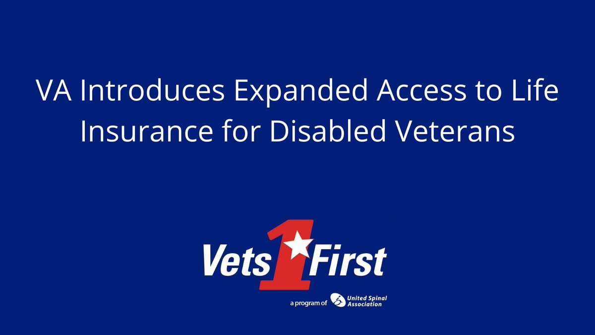 Beginning in January 2023, Veterans Affairs Life Insurance program will provide guaranteed acceptance whole life coverage of up to $40,000 to #Veterans, age 80 and under, with service-connected #disabilities. Learn more: vetsfirst.org/va-introduces-…