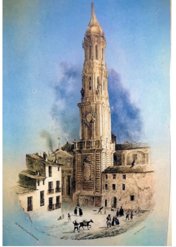asocsitios's tweet photo. La noche del 1 de junio de 1810 insurgentes zaragozanos escribieron con brocha y pintura en la pared de la Seo “MIERDA PARA FRANCIA”. Esta pintada desató la ira de las autoridades y por orden del gobernador metió en la cárcel a todo el Cabildo incluidos: sacristán y campanero... https://t.co/lqyPkgYvr1