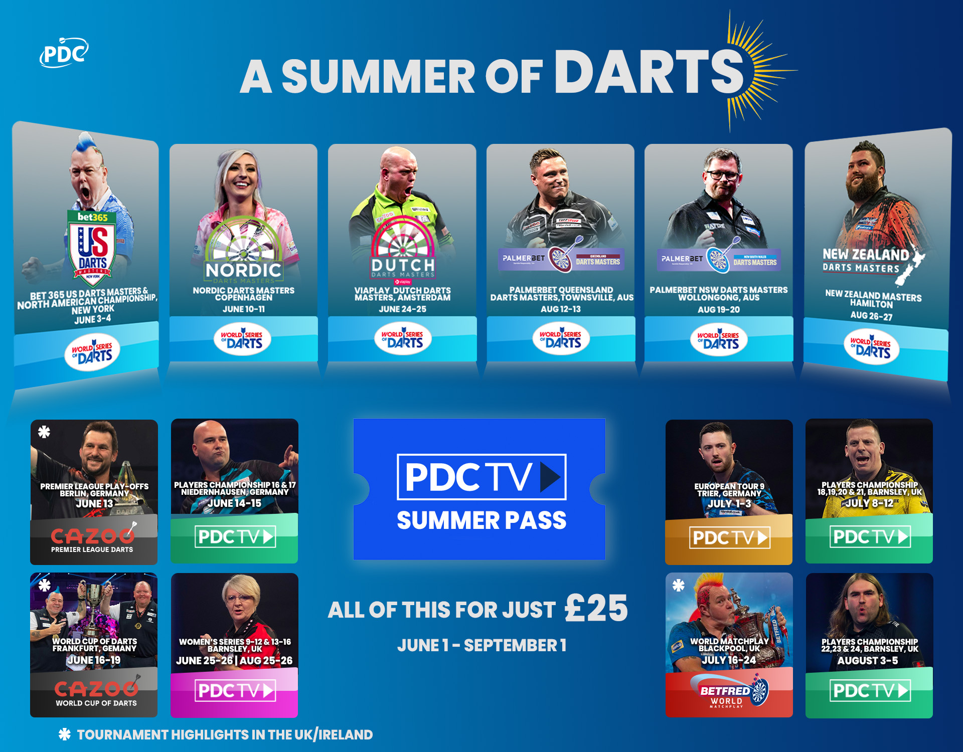PDC Darts on Twitter: "Who's for A SUMMER OF DARTS☀️ World of Darts kicks off on Friday from the iconic @HuluTheaterMSG Fans across the globe can all the