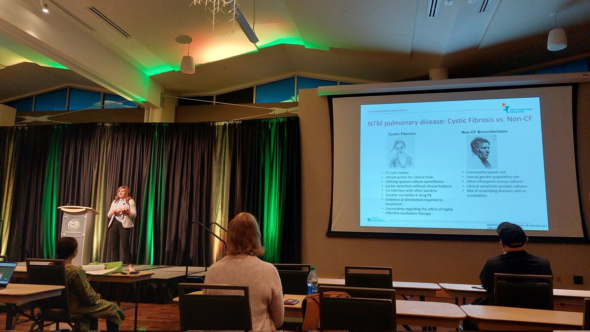 van_jakko's tweet photo. Stacey Martiniano delivers a fantastic summary talk on #ntmlungdisease and #NTM in Cystic Fibrosis at the @ColoradoStateU NTM Conference. An orphan disease within an orphan disease. @JerryNick_CO @CSU_MIP #cysticfibrosis https://t.co/LKo0uGw6gF