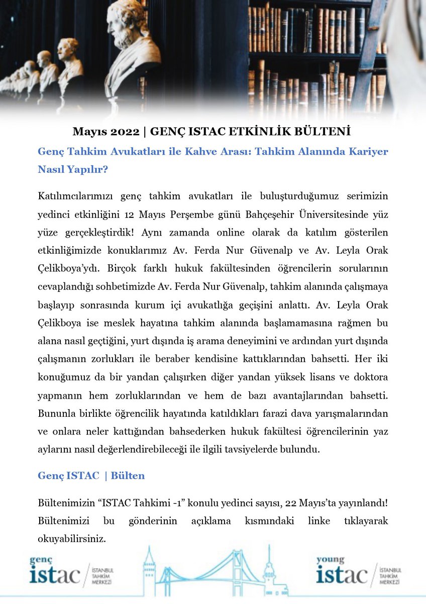 YoungISTAC's tweet photo. Mayıs 2022 Etkinlik Bültenimize linkten ulaşabilirsiniz: https://t.co/2kTtY9Z4Bi https://t.co/CbYZarNYkx