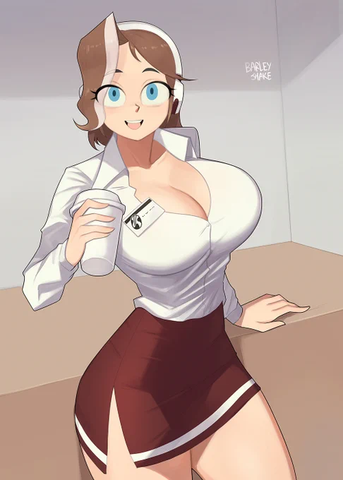 Linnette on office :3 