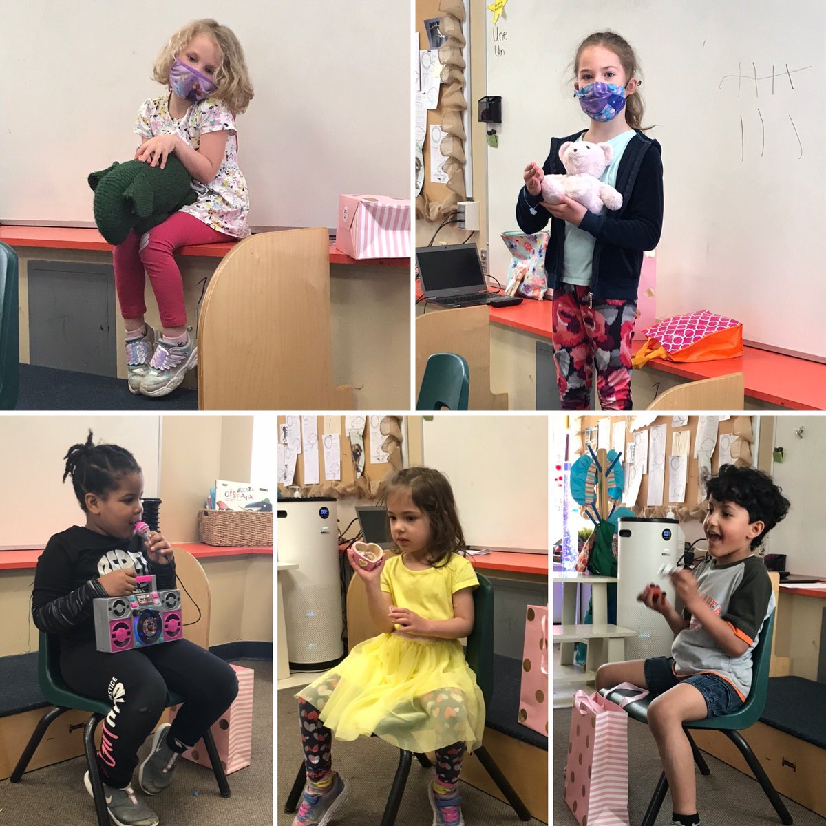 learnwithmissv's tweet photo. Our month of show and share is complete! It was wonderful to see so many special items shared from our proud Froggies 🐸 
@MmeLuna_SMY @CindyDilamarter 
#showandtell #Kindergarten https://t.co/eP6sYZphQa