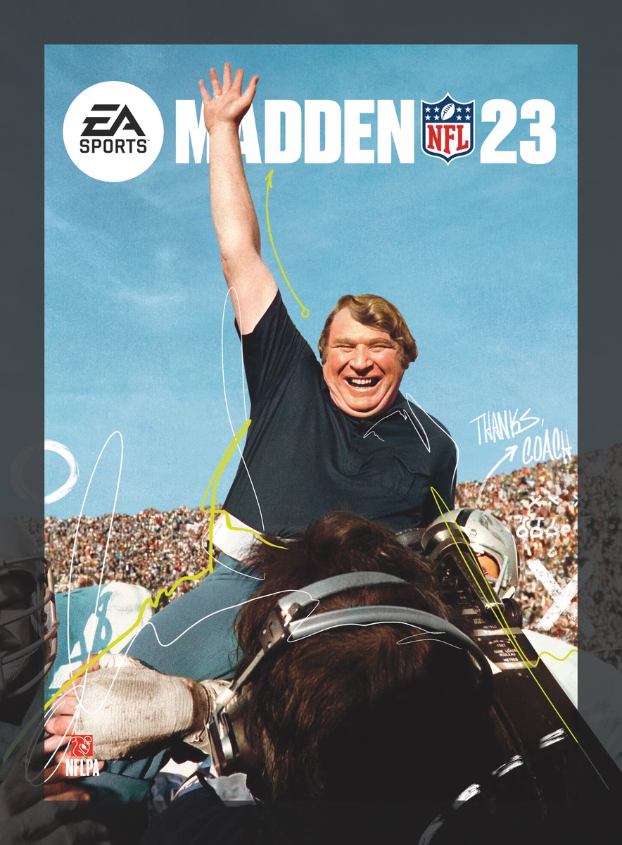 brgridiron's tweet photo. EA Sports released their Madden 23 cover featuring legendary head coach and commentator John Madden 🙏 

(@EAMaddenNFL) https://t.co/ir61AENBSL