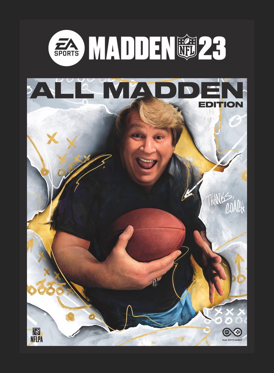 brgridiron's tweet photo. EA Sports released their Madden 23 cover featuring legendary head coach and commentator John Madden 🙏 

(@EAMaddenNFL) https://t.co/ir61AENBSL