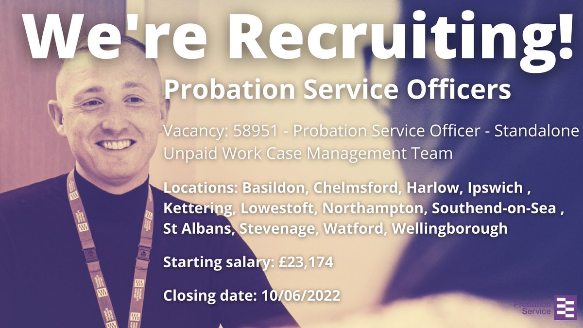 EoEProbation's tweet photo. 🎉We're #recruiting Probation Service Officers across the East of England! 🎉

💻Click the link to apply and kick off your Probation Service career!

🔗https://t.co/vZ9HPXfNPm

@EoEPSregion @SteveJPEofE #vacancy #HiringAlert #careers #civilservice #vacancies #entrylevel #jobhunt https://t.co/y836nMxPhs