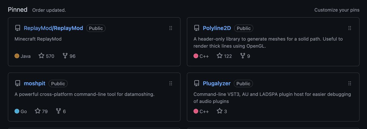 The thing I honestly take the most pride are my open source projects and libraries that have a few stars on Github. Feels good to know that some of my stuff is useful and even used in production by others 🥰