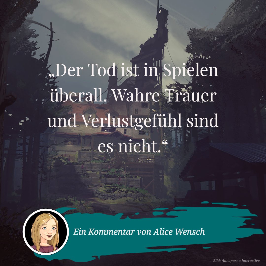 NerdicNews's tweet photo. Kennt ihr auch Games, die das Thema Trauer und Tod auf eine eindrucksvolle Art und Weise verarbeiten? 🪦 
📝https://t.co/v7mb9vVgn8📝
Den hübschen Avatar von Alice hat die liebe Hannah (https://t.co/DIfk4RO1m2) gezeichet 💚 https://t.co/LqcdvffMpZ
