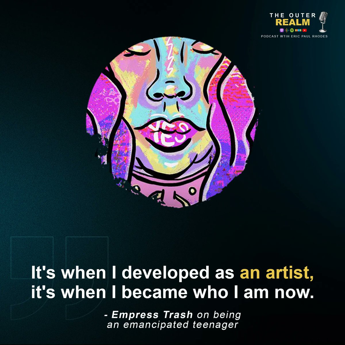 secondrealm's tweet photo. The newest #OuterRealm episode features the brilliant @EmpressTrash.
Have you listened to it yet?
If not, then what are you waiting for?
Run, listen to it here 👉 https://t.co/rxAwrXItBK 🏃🏃
#empresstrash #trashart #NFT #NFTpodcast #NFTcommunity https://t.co/fiIZQ3gXyK