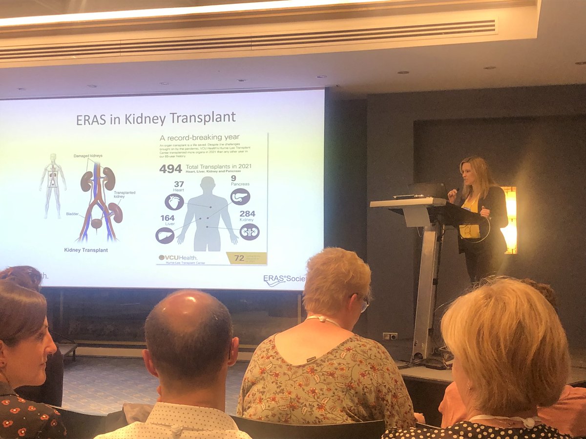 ERASTransplant's tweet photo. Great talk by  @jaRVADNP on ERAS in Virginia US. Great to hear another nurse practitioner working to implement an ERAS programme in the field of transplantation
@ErasSociety https://t.co/5pmjz7YUAS