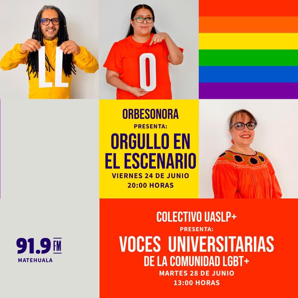 mariachis_achis's tweet photo. Iniciamos Junio con la segunda edición del Mes del Orgullo 🌈✨
Durante todo el mes tendremos programas y contenidos para celebrar y visibilizar las diversas realidades que vive la comunidad LGBTTTIQ+ en @LaUASLP.
Programación aquí: 👉🏾https://t.co/mOaKJyFoXu
#Orgullo #Pride202 https://t.co/RmZKm93B5C