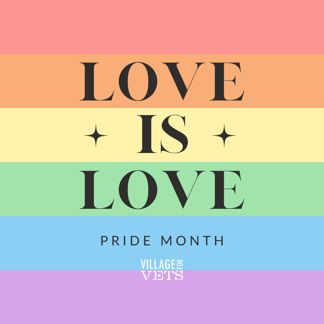 VillageforVets's tweet photo. June is #PrideMonth and Village for Vets is proud to show our support to the LGBTQIA+ community. Since 2011, openly gay, lesbian, and bisexual people have been permitted to serve in the military. This was expanded with the lifting of the transgender ban in 2021. #AllVets #Pride https://t.co/717FcZSM0g