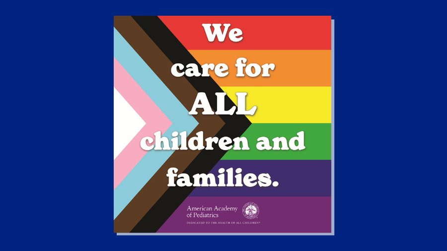 LGBTQ+ children and families deserve to be affirmed, seen, and loved, not only during Pride Month, but every day. The AAP is proud to celebrate LGBTQ+ families, pediatricians, and staff. Happy #PrideMonth!