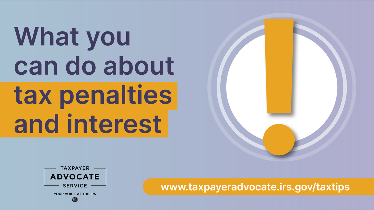 YourVoiceAtIRS's tweet photo. What if the IRS denies your penalty abatement request? 
You may be able to request a hearing with the #IRS Independent Office of Appeals. Read this #taxtip to learn more: https://t.co/MMudR0fqBp. https://t.co/SGCd6TOUsX