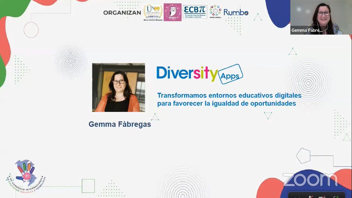 Iniciamos las conferencias Internacionales. A esta hora, <a href="/Gemma_Fabregas/">Gemma Fàbregas</a> de España, CEO y Product Manager de Diversity Apps, creadora de la aplicación <a href="/yotbleoApp/">Yo también leo</a> #InnovandoConTecnologíaEnLaEducación.