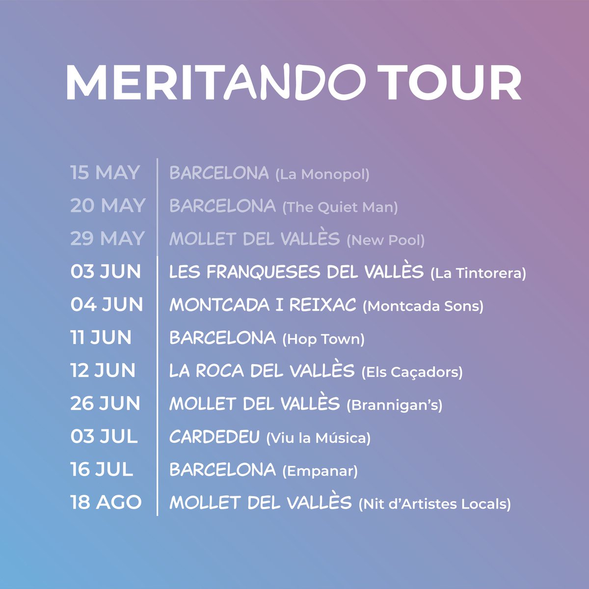 meritfernandez's tweet photo. WELCOME JUNE! ☀️
Se avecinan más conciertos 😍🎶 https://t.co/8pPSKO7NTE
